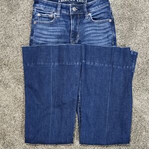 0 American Eagle Outfitters Womens Dark Blue Bootcut Jeans